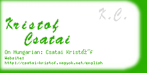 kristof csatai business card